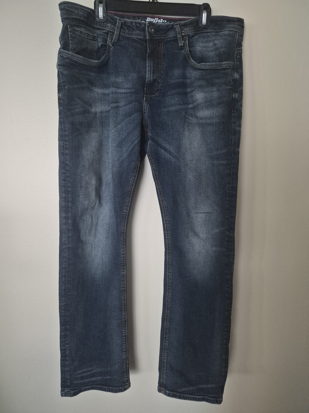 Buffalo David Bitton Men's Jeans 38x31 Blue Straight Leg Medium Wash Measured